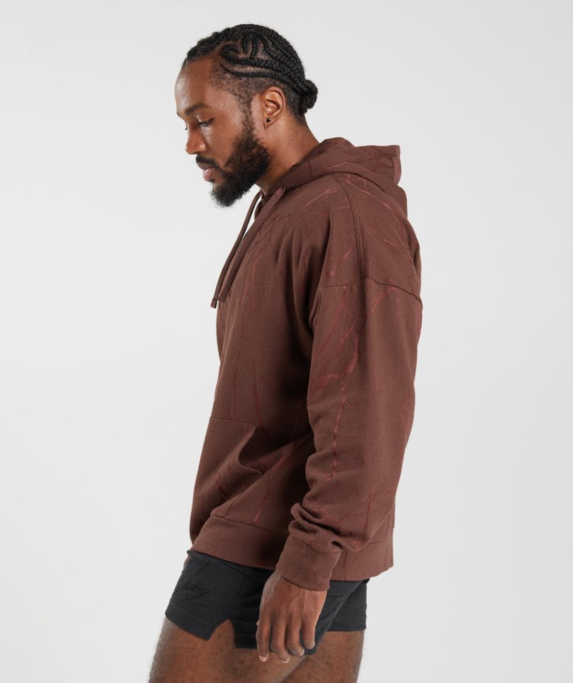 Men's Gymshark Power Zip Hoodie Brown | NZ 7CJXMV